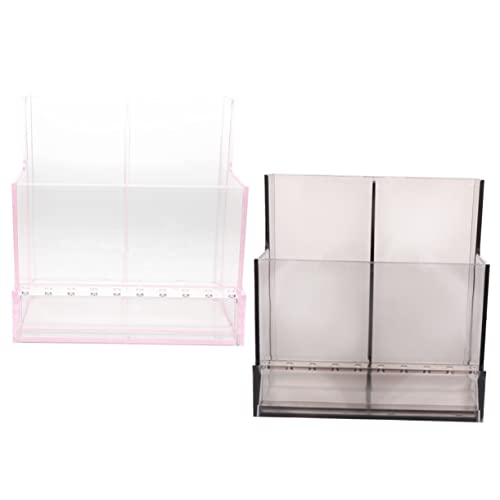 HAPINARY 2-teiliger Organizer Für Nagelbohrer Halter Für Nagelpolierer Transparente Aufbewahrungsbox Für Manikürewerkzeuge von HAPINARY