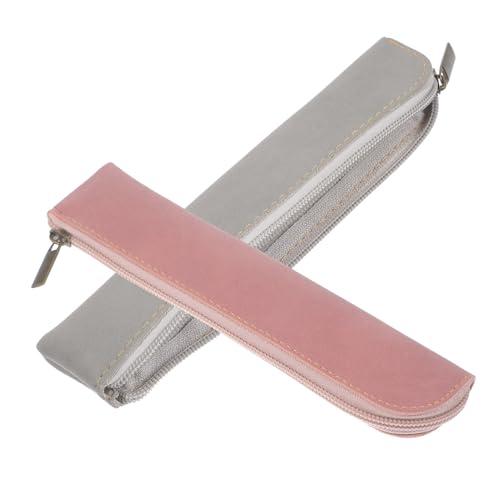 HAPINARY Federmäppchen Mit Reißverschluss Aus Pu-Material Schmal Und Praktisch Für Stifte Bleistifte Und Notizen Für Mädchen Und Damen von HAPINARY