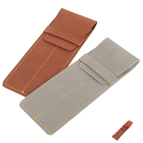 HAPINARY 2 Stück Stifthüllen Aus Leder Tragbare Stifttasche Zum Aufbewahren Von Stiften Oder Kugelschreibern Als Geschenktasche von HAPINARY