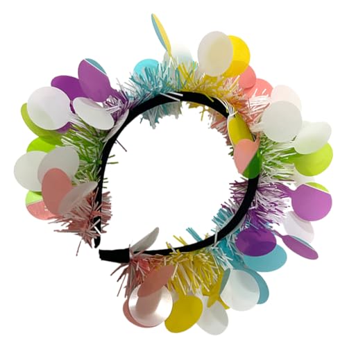 HAPINARY 2 Stück Stirnband Mit Osterei-blumen Maske Gesicht Edelsteine ​​für Festivals Lidschatten-palette Face Glitter Festival Stirnband Stirnbänder Haarnadel Süße Stirnbänder Fanny Stoff von HAPINARY