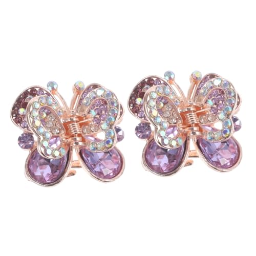 HAPINARY 2 Stück Strass Haarspange Haarklammer Fixierhaarspangen Damen Schmetterling Haarnadel Haarspange Für Frauen Haarbackenclip Schmetterling Haarspangen Dekorative Haarkrallen Frauen von HAPINARY