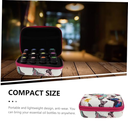 HAPINARY 2 Stück Teiliges Ätherische Öle Aufbewahrungstasche Fächer Flaschen Organizer Langlebig Stoßfest mit Reißverschluss für Sichere Reise und Praktischen Schutz von HAPINARY