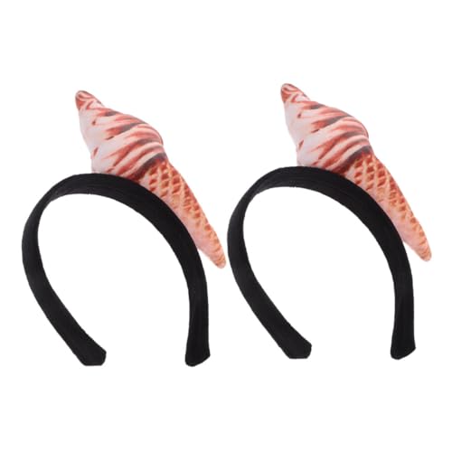 HAPINARY 2 Stück Teiliges Lustiges Haarband Eiscreme stirnband aus Stoff Leichtes Bequemes Party accessoire für Karneval Kostüm Geburtstag und Partyzubehör Niedliches Haarschmuck Frauen von HAPINARY
