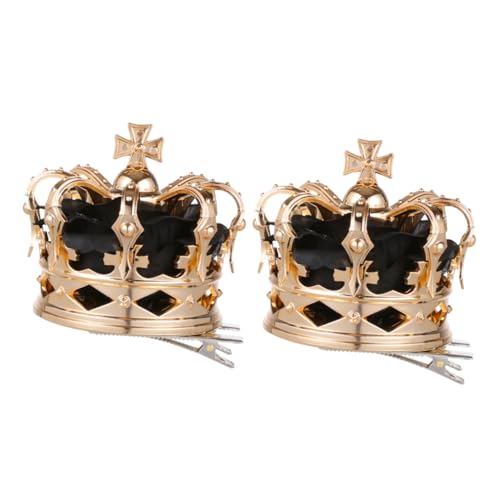 HAPINARY 2stücke Königliche Mittelalterliche Krone Haarreif Für Mädchen Halloween Party Kopfschmuck Diadem Haarspange Cosplay Kostümparty Accessoires Haar Styling Zubehör von HAPINARY