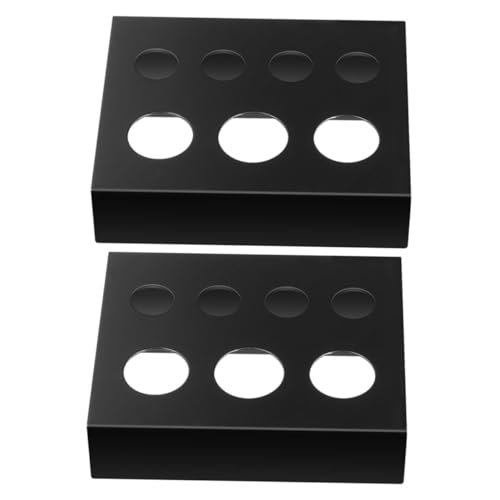 HAPINARY 2 Stück Teiliges Tattoo Pigmenthalter aus Robustem Rechteckiger Organizer für Tattoo Ink Cups Vielseitiger Halter und Bastelbedarf Schwarzes Design von HAPINARY