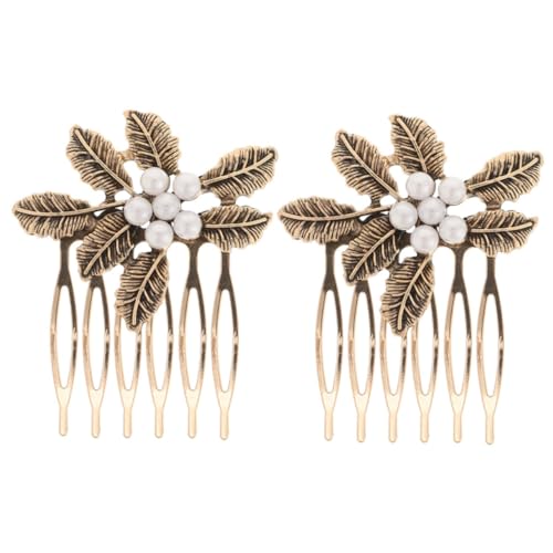 HAPINARY 2 Stück Vintage Haarkamm aus Langlebiger Zinklegierung mit Retro Blattdesign Vielseitig als Haarkamm und Haarnadel für Damen Eleganter Brautschmuck und Modisches Haarornament HAPINARY 2 Stück Vintage Haarkamm aus Langlebiger Zinklegierung mit Retro Blattdesign Vielseitig als Haarkamm und Haarnadel für Damen Eleganter Brautschmuck und Modisches Haarornament von HAPINARY