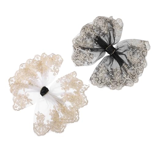 HAPINARY 2 Stück Vintage Haarspange Mit Spitzenschleife Große Haarspange Für Damen von HAPINARY