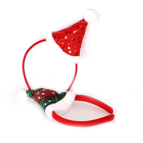 HAPINARY 2er Weihnachts-haarreifen Kinder-kopfschmuck Haarband Mit Glocken Grün Und Rot Party von HAPINARY