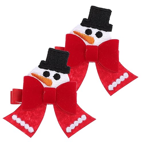 HAPINARY 2stücke Weihnachtsmotiv Haarspangen Mit Schleifen Für Mädchen Süße Haarnadeln Als Haaraccessoires Kleine Haarspangen Für Weihnachten Tanzpartys Und Cosplay von HAPINARY