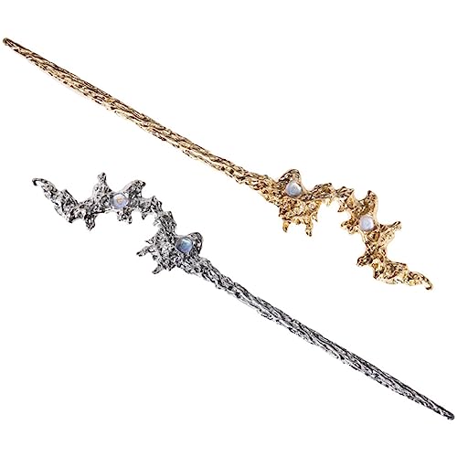 HAPINARY 2 Stück Retro-haarstäbe Für Damen Haarknoten-haarstäbe Strass-haarstäbe Haar-accessoires Alltag von HAPINARY