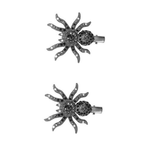 HAPINARY 2stücke Glitzernde Spinnen-haarspange Mit Strass Für Und Mädchen Kreative Haarclip Für Halloween Und Cosplay Haarschmuckstück Für Festliche Anlässe von HAPINARY
