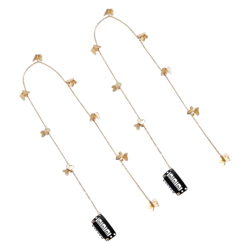 HAPINARY 2stücke Haar Ketten Schmetterling Haar Kette Schmuck Dekorative Ketten Mädchen Zubehör von HAPINARY