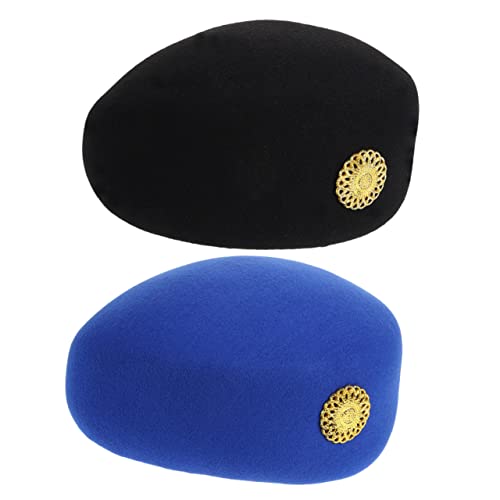 HAPINARY Elegante Stewardess-kappe Für Cosplay 2er-pack Material Für Performance Bühne Hochzeit von HAPINARY