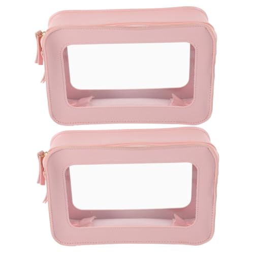 HAPINARY Transparenter Kulturbeutel Mit Reißverschluss Travel Kosmetiktasche Organizer Für Make-up Durchsichtige Tragetasche Für Damen von HAPINARY