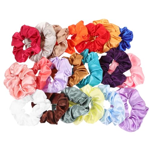 HAPINARY 20 Stück Teiliges Satin Haargummi Elastische Haarbänder für Mädchen Schonende Ponytail Halter Vielseitig Tragbar als Armband Haarschmuck Accessoires für Alltag und Party von HAPINARY