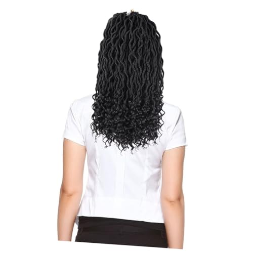 HAPINARY 20 Cm Lockige Faux Locs Haarverlängerung Aus Hochtemperaturfaser Für Frauen Und Mädchen Natürlich Aussehend Geeignet Für Alltag Partys Und Kostüme von HAPINARY