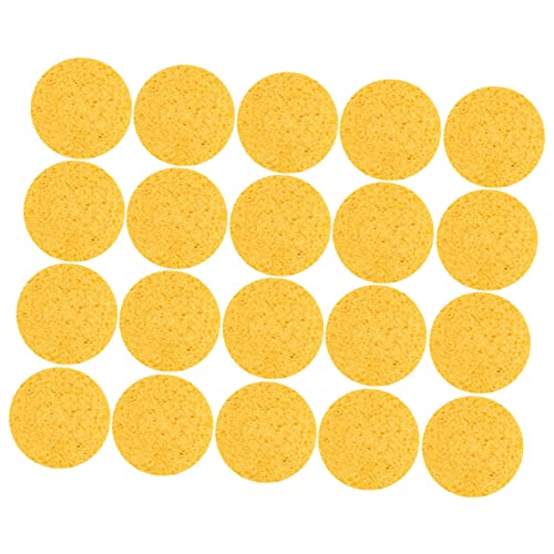 HAPINARY 20 Stück Runde Gesichtsreinigungsschwämme Aus Natürlicher Zellulose Make-up-entferner Puderquaste Wiederverwendbarer Schwamm Für Sanfte Hautreinigung von HAPINARY