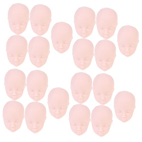 HAPINARY 20Stücke Puppenköpfe zum Schminken Bastelsets für DIY Puppenteile Robuste Geruchlose Miniköpfe für Reparieren von Puppen von HAPINARY