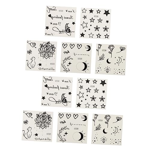 HAPINARY 20stücke Wasserdichte Tattoos Aufkleber Für Erwachsene Temporäre Schweißresistente Dekoration Vielseitig Einsetzbar Für Körper Und Gesicht Sicher Und Atmungsaktiv von HAPINARY