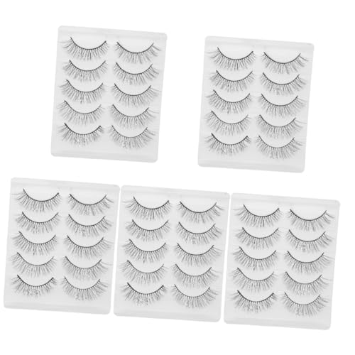 HAPINARY 25 Paar Kurze Falsche Wimpern Make Up Fake Lashes Frauen Falsche Wimpern Fake Lashes Make Up Frauen von HAPINARY