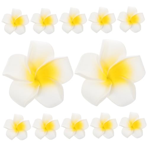 HAPINARY 25 Stück Teiliges Künstliche Plumeria Haarklammern Weiß EVA Blumen Haarschmuck Damen Strandurlaub Badeanzug Haarspangen für Party und Alltag von HAPINARY