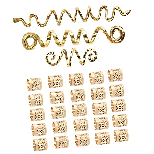 HAPINARY 28stücke Dreadlock Zubehör Aus Spiralförmigen Haarschmuck Und Manschetten Für Zöpfe Unisex Haarschmuck Vielseitig Einsetzbar Robustes Für Besondere Anlässe Und Alltag von HAPINARY