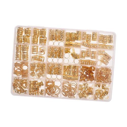HAPINARY 290stücke Haarschmuck Dreadlocks Zubehör Haarringe Und Haarperlen Für Kreative Frisuren Für Zöpfe Und Individuelle Styles Elegantes Design Und Einfache Anwendung von HAPINARY