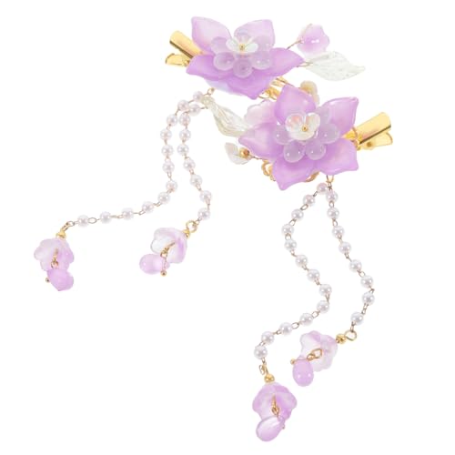 HAPINARY 2 Stücke Quaste Blume Haarclips Perlen Verziert Haarnadel Mädchen Barrettes von HAPINARY