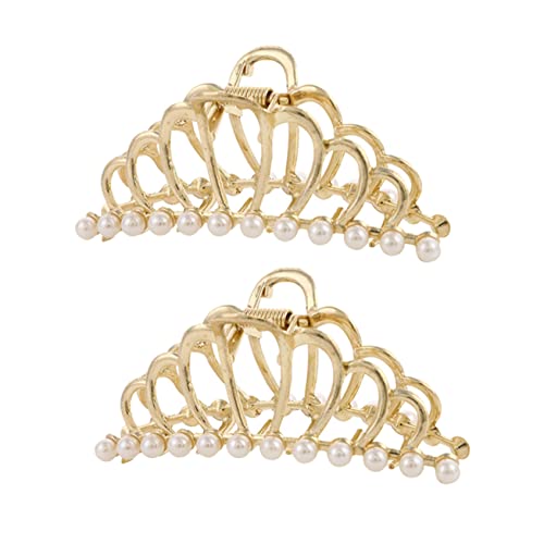 HAPINARY 2stücke Perlen Haarspangen Krallenclips Für Damen Rutschfeste Haarklammern Zur Haardekoration Für Dickes Und Dünnes Haar Verschiedenen Anlässen von HAPINARY
