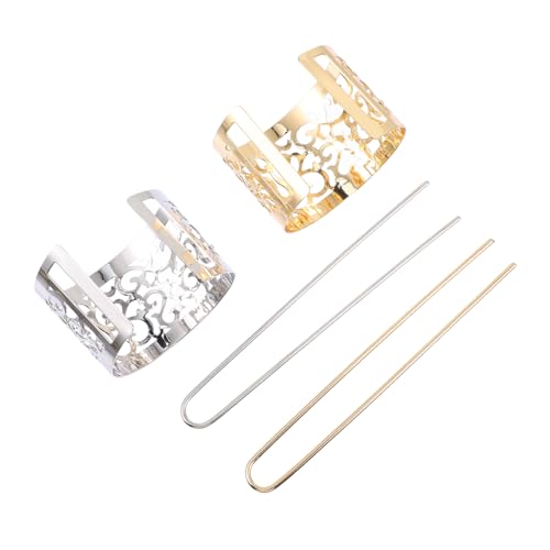 HAPINARY 2stücke Haarspange Dutt Halter Haarstab Clips Traditionell Vintage Dekoration Frauen Manschette Brötchen Haar Stick Schmuck von HAPINARY