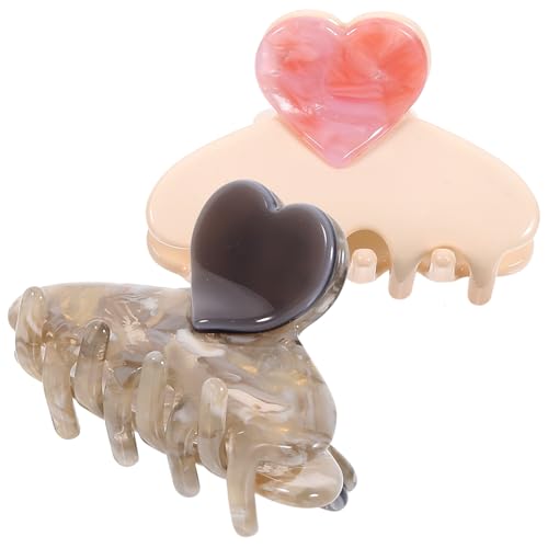 HAPINARY 2stücke Herzform Haarklammern Für Frauen Große Haarspangen Haarklammern Für Langes Haar Haar-accessoires Für Geburtstag Hochzeit Party von HAPINARY