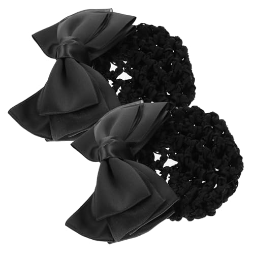 HAPINARY 2stücke Pack Haarnetz-abdeckungen Mit Schleife Haarnetz-clips Haar-accessoires Für Damen Und Mädchen von HAPINARY