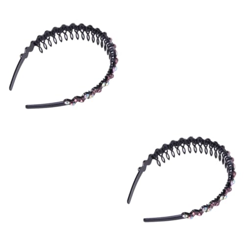 HAPINARY 2 Stücke Mädchen Hairhoop Kamm Strass Haar Hoop Stirnband Haarband Zähne Für Frauen von HAPINARY