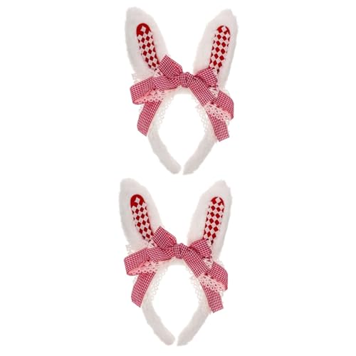 HAPINARY 2 Stücke Entzückende Plüsch Bunny Ohren Haarband Cosplay Zubehör Für Party Und Karneval von HAPINARY