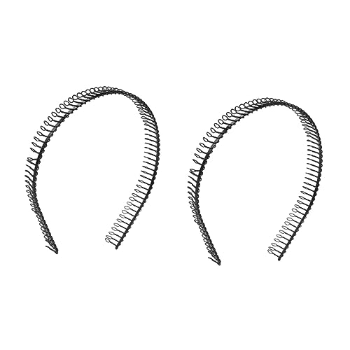 HAPINARY 2stücke Damen Haarband Mit Metallzähnen Breiter Haarschmuck Für Ältere Frauen Lange Zähne Schwarzes Design Aus Hartem Metall Für Alltag von HAPINARY