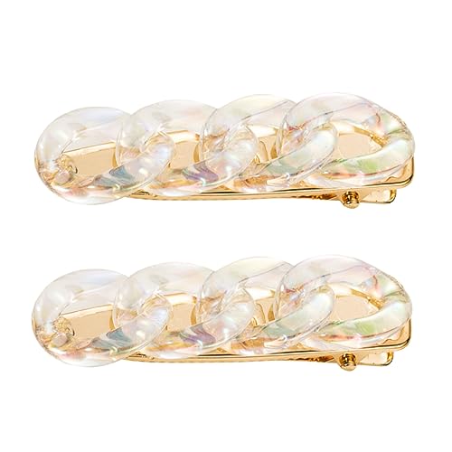 HAPINARY Haarspangen Für Damen Mit Acrylkette Zarter Kopfschmuck Aus Legierung Und Acryl Vielseitige Haaraccessoires Für Hochzeit Und Alltag von HAPINARY