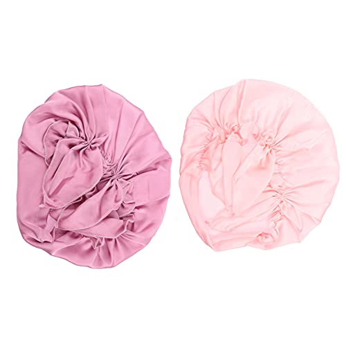 HAPINARY Satin Schlafmütze 2 Stück für Damen und Herren Elastische Nachtkappe Atmungsaktive Satinhaube für Haarschutz für Schlaf und HAPINARY Satin Schlafmütze 2 Stück für Damen und Herren Elastische Nachtkappe Atmungsaktive Satinhaube für Haarschutz für Schlaf und von HAPINARY
