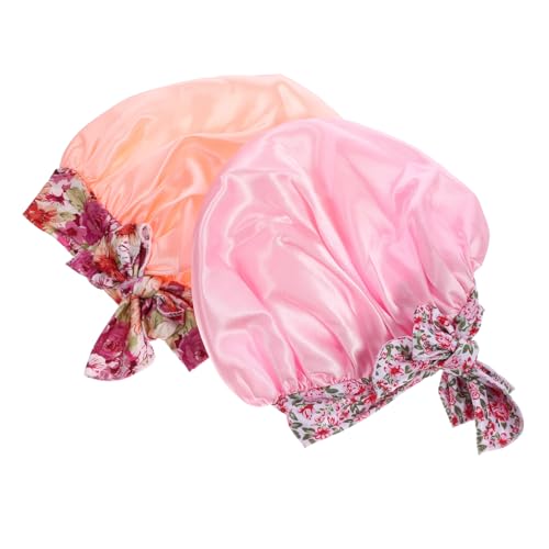 HAPINARY 2stücke Schlafmütze Satin Für Junge Mädchen Elastische Schlafhaube Zum Schutz Der Haare Bequeme Hauben Für Schlaf von HAPINARY