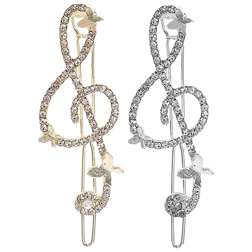 HAPINARY Elegante Haarspange 2 Stück Musiknoten-haarspange Schleife Für Frauen Haar-accessoires Für Partys Bankette Hochzeitsgeschenke von HAPINARY