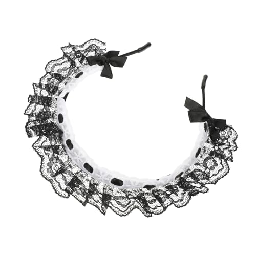 HAPINARY Spitzen-haarbänder Mit Schleife Set Stirnbänder Für Frauen Elegante Spitzen-kopfbedeckungen Weihnachten Valentinstag von HAPINARY