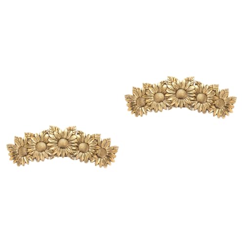 HAPINARY 2stücke Retro Sonnenblumen Haarklammer Aus Legierung Mit Frühlingsverschluss Elegante Haarspange Für Damen Für Alltagslook Und Besondere Anlässe Für Besondere Feiertage von HAPINARY