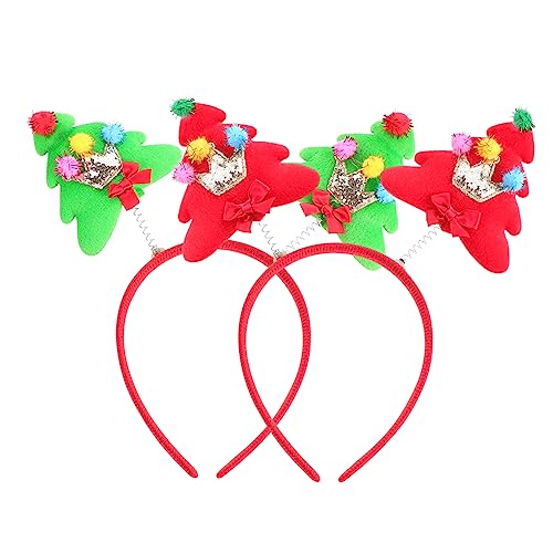 HAPINARY 2St Weihnachtsstirnband haarschmuck Mädchen Kopfbedeckung Pailletten Weihnachtsbaum von HAPINARY