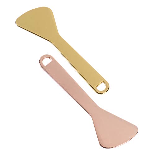 HAPINARY 2stücke Goldener Augencreme-löffel Augenmassagestab Make-up-schaufel Roségold Farbe Stil Langlebig Und Sicher von HAPINARY