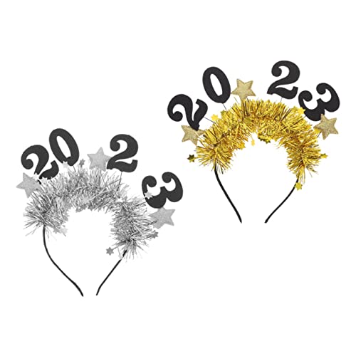 HAPINARY 2er Satz Silvester-stirnbänder Kompakte Haarbänder Party-accessoires Für Neujahr Bequem Zu Tragen HAPINARY 2er Satz Silvester-stirnbänder Kompakte Haarbänder Party-accessoires Für Neujahr Bequem Zu Tragen von HAPINARY