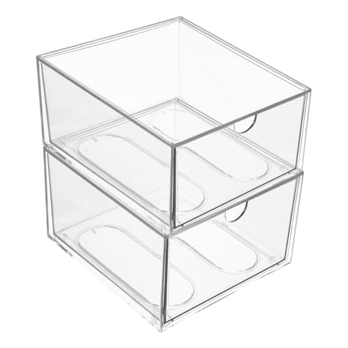 HAPINARY 2er Satz Stapelbarer Transparenter Acryl Make-up-organizer Für Schubladen Kosmetikaufbewahrungsboxen Schminktisch Und Küchenorganisation HAPINARY 2er Satz Stapelbarer Transparenter Acryl Make-up-organizer Für Schubladen Kosmetikaufbewahrungsboxen Schminktisch Und Küchenorganisation von HAPINARY