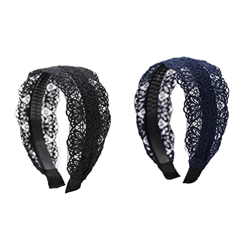 HAPINARY 2stücke Teiliges -haarband Für Damen Und Mädchen Breites Rutschfestes Stirnband Schwarz Und Haaraccessoires Für von HAPINARY