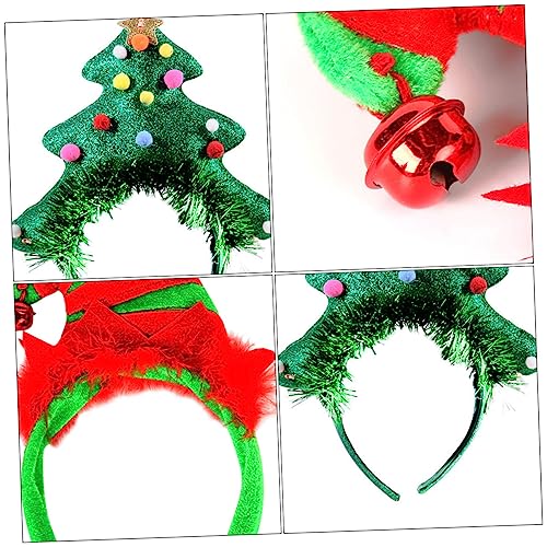 HAPINARY 2stücke Weihnachts-clown-haarreif Mit Glocken Lustiges Performance-headband Geeignet Für Weihnachtsfeiern Karneval Und Kostümpartys Design Zufällig von HAPINARY