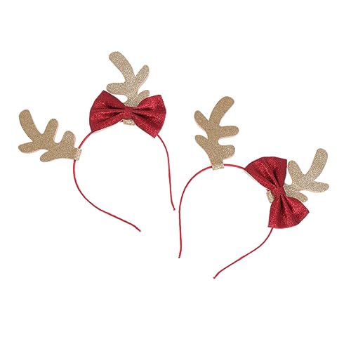 HAPINARY 2er Set Weihnachts Haarband Mit Glitzer Bowknot Und Flocking Rentiergeweih Für Und Partys Festliche Kopfbedeckung HAPINARY 2er Set Weihnachts Haarband Mit Glitzer Bowknot Und Flocking Rentiergeweih Für Und Partys Festliche Kopfbedeckung von HAPINARY