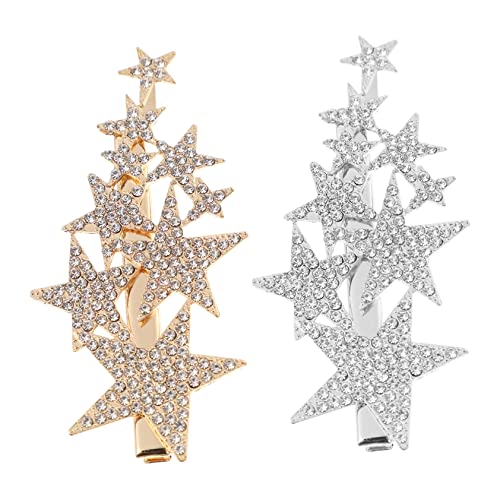 HAPINARY 2pcs Stern Strass Haarnadeln Stern Kopfschmuck Haar Zubehör Für Parteien Mädchen von HAPINARY
