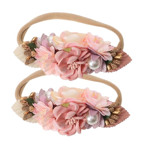 HAPINARY 2st Baby Stirnband Baby-foto-haarband Baby-blumen-stirnband Baby Stirnbänder Herbstschleifen Für Mädchen Geschenke Zur Babyparty Baby Haarband Strass Blütenkopf Die Blumen Kind von HAPINARY